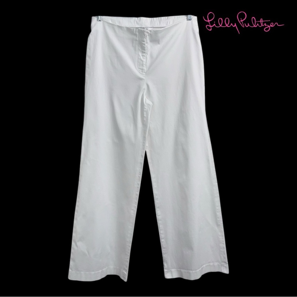 Lilly Pulitzer (EUC) White Wide-Leg Pants